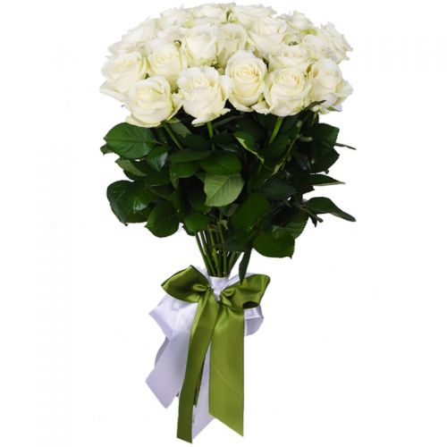 Купить букет из 21 белой розы с доставкой в Керчь